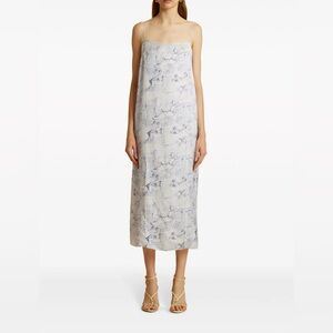 KHAITE Sicily Illustration Print Midi Dress